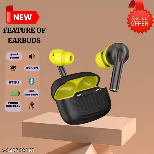 Koko Wireless TWS Bluetooth Ear buds | High-Quality Sound | Long Battery Life | Touch Control Ear buds | Comfortable Fit | Bluetooth 5.3 Ear buds