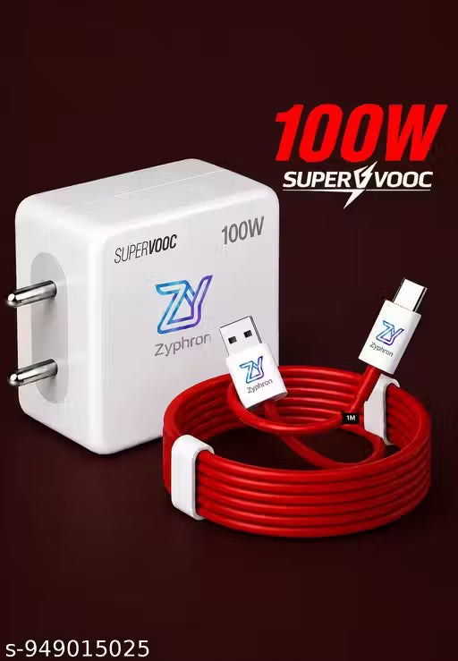 Premium100W Super Fast Type-C Power Adapter | High-Speed Data Sync & Charging Connector for All Smartphones, Laptops & Tablets (Heavy