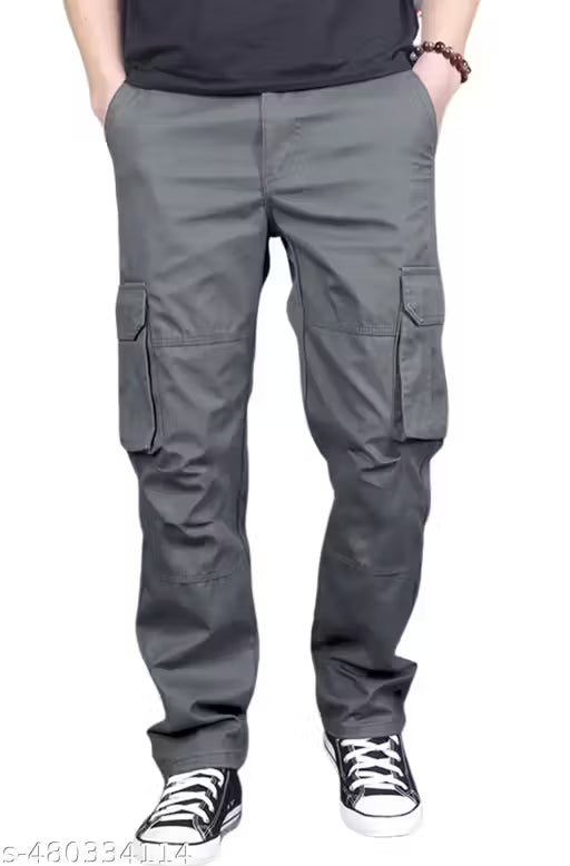 Men's Solid Cargo Pants – Premium Fabric for Maximum Comfort and Long-Lasting Durability