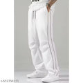 Men’s White Track Pant for Gym, Running & Sports | Lightweight Breathable Athletic Jogger with Elastic Waist & Drawstring