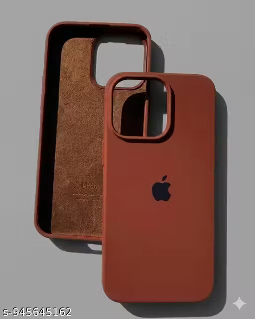 Premium Silicone Brown Cover for iPhone15 | Soft Liquid Silicone Shockproof Slim Case