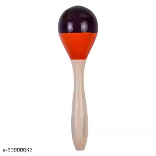 Smartcraft Wooden Egg Shaker Rattle , Wooden Musical Infant Toys for Kids (Make in India) - Multicolor