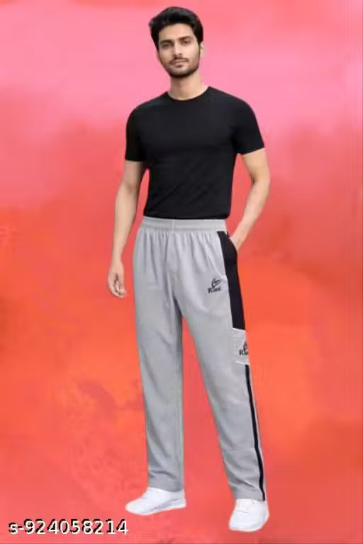 Relaxed men track pants | track SOLID men track pants | men's polyester track pant