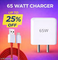 65W Ultra Fast Charger with Type C Cable | Super Fast Charging Adapter | USB C Mobile Charger | Quick Charge Support | All Smartphone Compatible | Best Seller Quality
