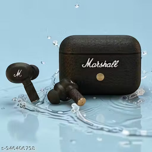 Marshall MOTIF II TWS Earbuds with Active Noise Cancellation (IPX5 Water Resistant, Wireless Charging, Black)