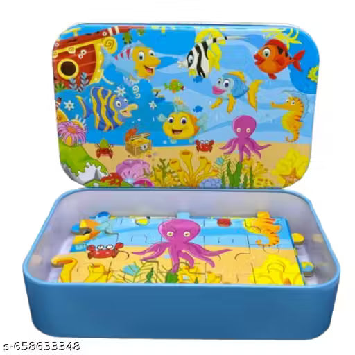 Wooden Clourful Jigsaw Puzzle | Fun and Scenic 60 Pieces Puzzle Game Toy for Kids Aged 4+ Years | Educational Toys for Toddlers, Preschoolers, Montessori Kids (Ocean)