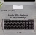 USB KEYBOARD 207 MULTIPLE PURPOSES USE LAPTOP COMPUTER CPU DESKTOP MOBILE LED TV CAMERA DVR PLUG IN PLAY WITH DATA PROTECTOR