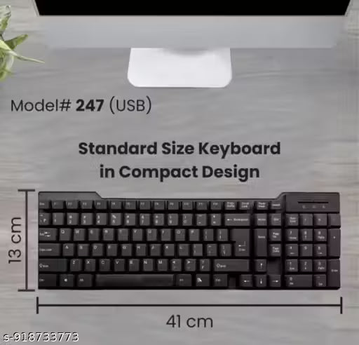 USB KEYBOARD 207 MULTIPLE PURPOSES USE LAPTOP COMPUTER CPU DESKTOP MOBILE LED TV CAMERA DVR PLUG IN PLAY WITH DATA PROTECTOR