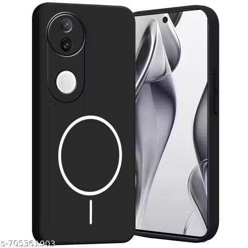 VSJ BACK COVER FOR Vivo V50e WITH MAGSAFFE PRINT WITH 360 DEGREE PROTECTION SHOCK PROOF CASE WITH QUALITY TPU CLOTH INSIDE - BLACK