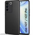 HMP Back Cover Case For Vivo V27/V27 Pro 5G|Slim Fit Protective Design|Ultra Matte Finish|Camera Protection Bump|Soft Silicon Back Cover Case For Vivo V27/V27 Pro 5G (Tpu|Black)