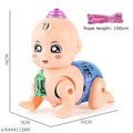 Crawling Baby Toy for Kids, Toddlers, Infants, Babies with Light and Music, Battery Operated Manual Head Twist Walking Cute Adorable Gift