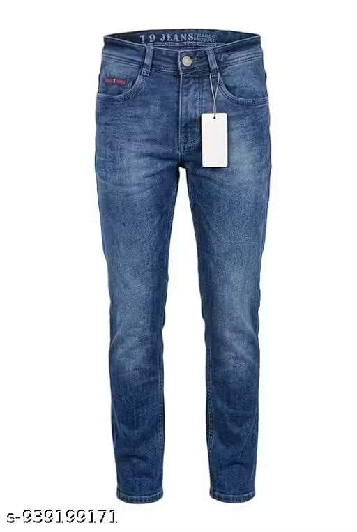 Men's Slim Fit Jeans | Mid Rise | Stretchable Fabric | Jeans for Men | Dark Blue